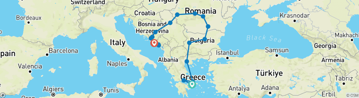 Imagen de un mapa que muestra la ruta del circuito