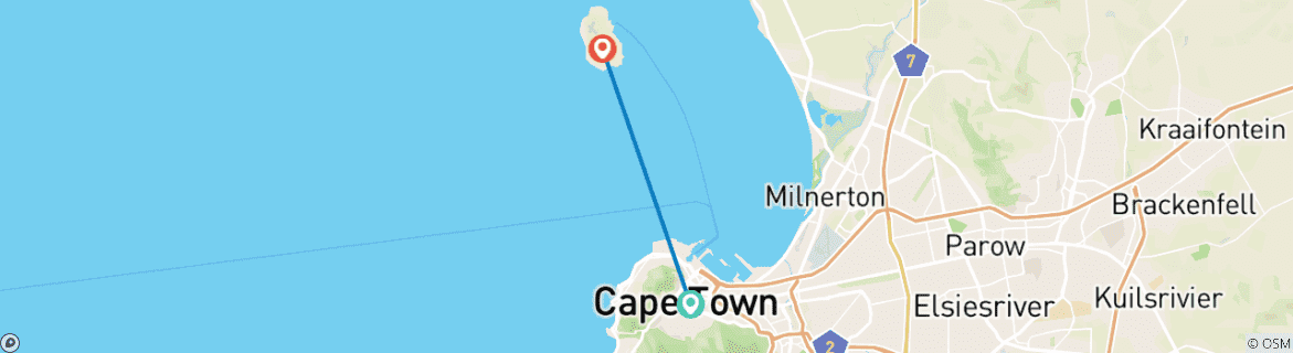 Karte mit der Reiseroute