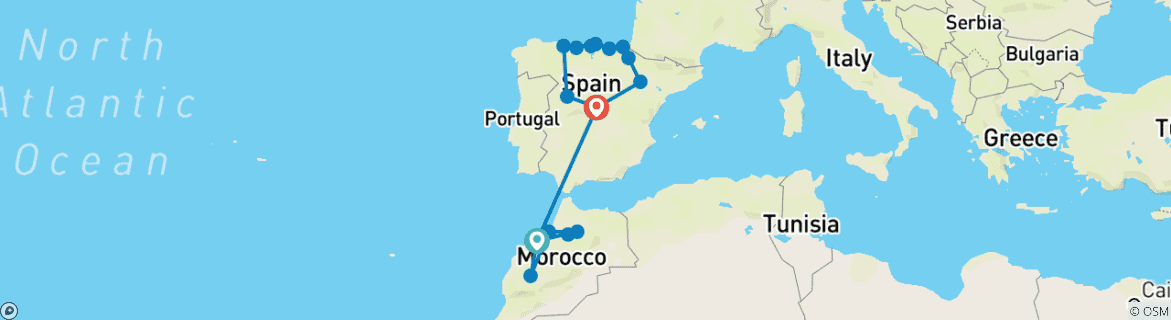 Imagen de un mapa que muestra la ruta del circuito
