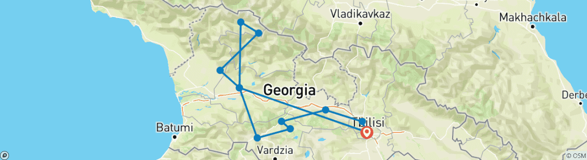Imagen de un mapa que muestra la ruta del circuito