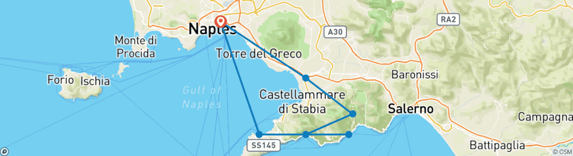 Imagen de un mapa que muestra la ruta del circuito