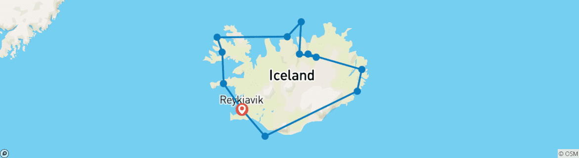 Karte mit der Reiseroute