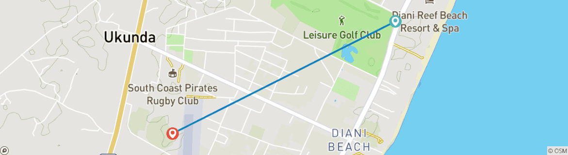 Image d'une carte montrant l'itinéraire du circuit