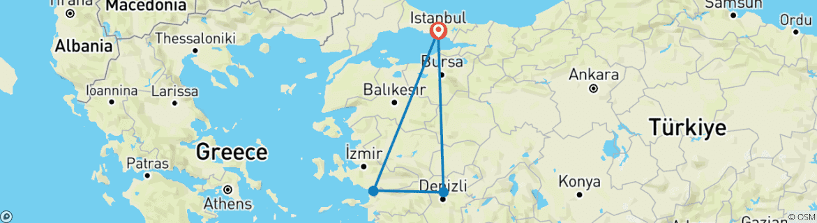 Imagen de un mapa que muestra la ruta del circuito