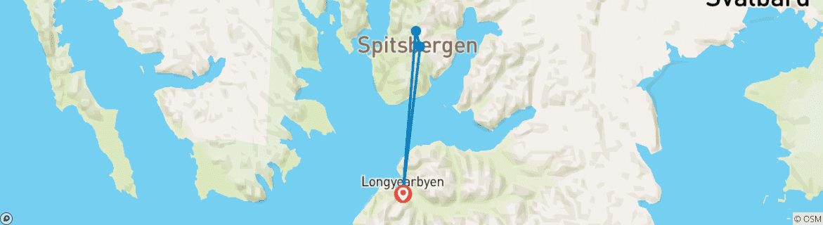 Image d'une carte montrant l'itinéraire du circuit