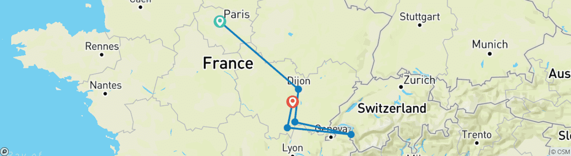 Imagen de un mapa que muestra la ruta del circuito