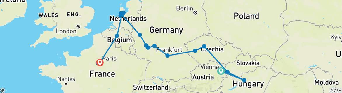 Imagen de un mapa que muestra la ruta del circuito