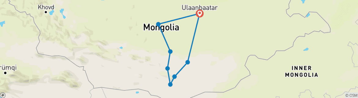 Imagen de un mapa que muestra la ruta del circuito