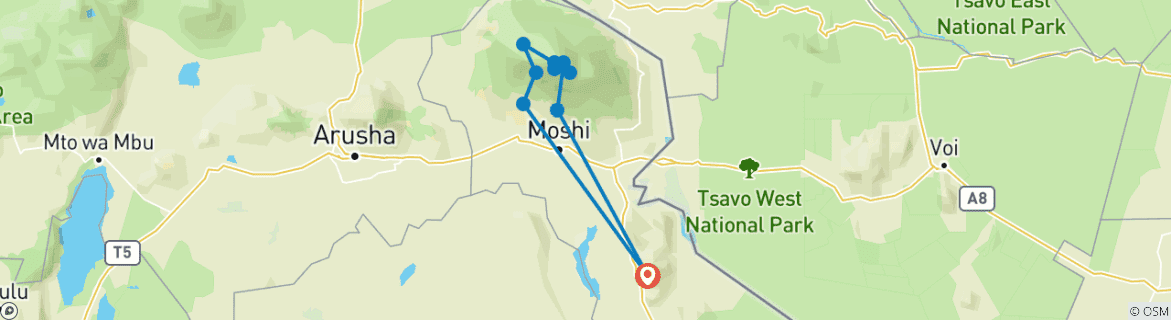 Imagen de un mapa que muestra la ruta del circuito