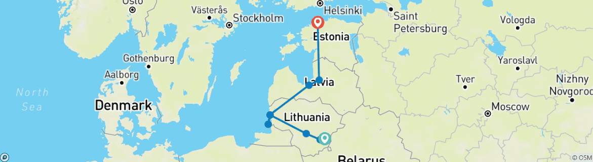 Imagen de un mapa que muestra la ruta del circuito