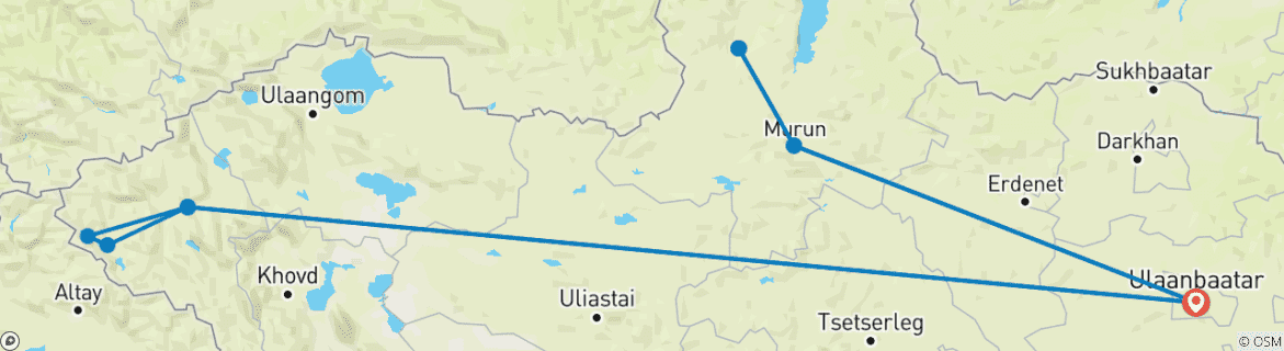 Imagen de un mapa que muestra la ruta del circuito