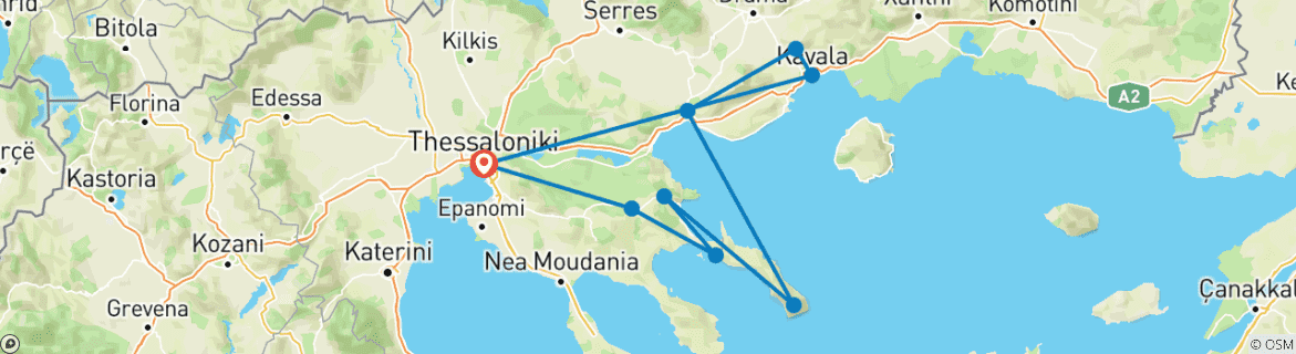 Imagen de un mapa que muestra la ruta del circuito