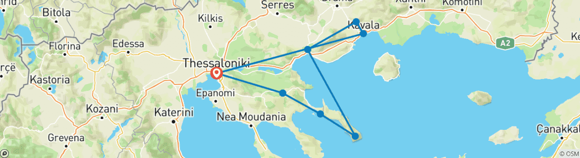 Imagen de un mapa que muestra la ruta del circuito