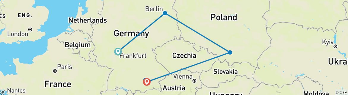 Imagen de un mapa que muestra la ruta del circuito