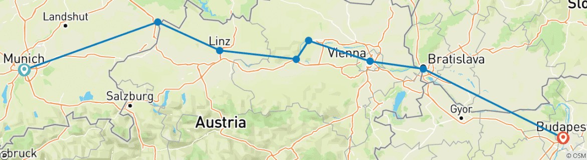 Imagen de un mapa que muestra la ruta del circuito