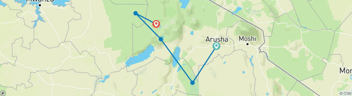 Karte mit der Reiseroute