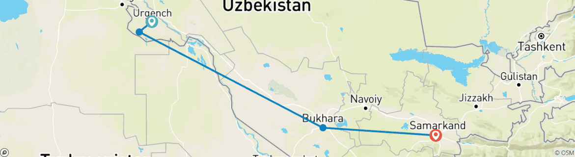 Imagen de un mapa que muestra la ruta del circuito