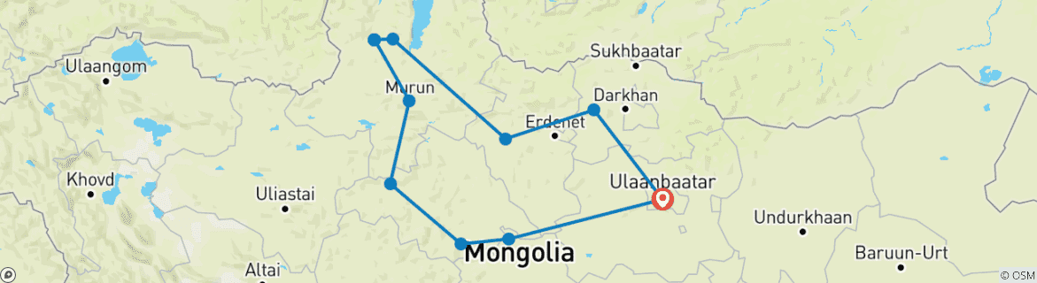 Imagen de un mapa que muestra la ruta del circuito
