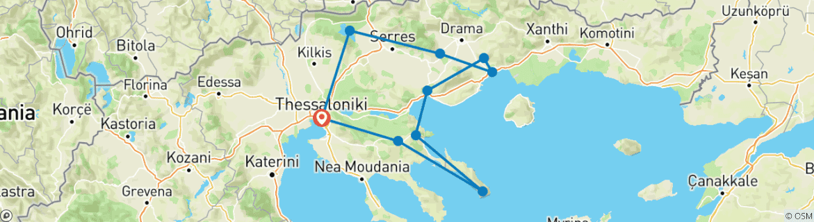 Mapa de Tesoros Arqueológicos, Bizantinos y Naturales 3 Días/ 2 Noches