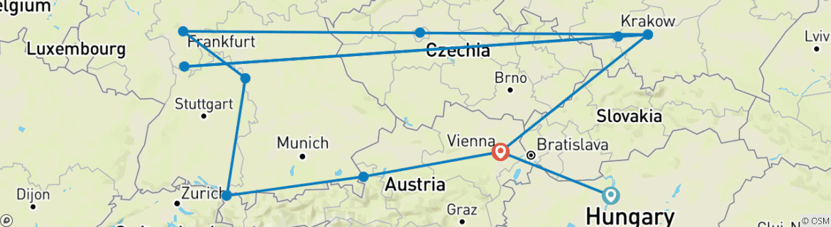 Imagen de un mapa que muestra la ruta del circuito