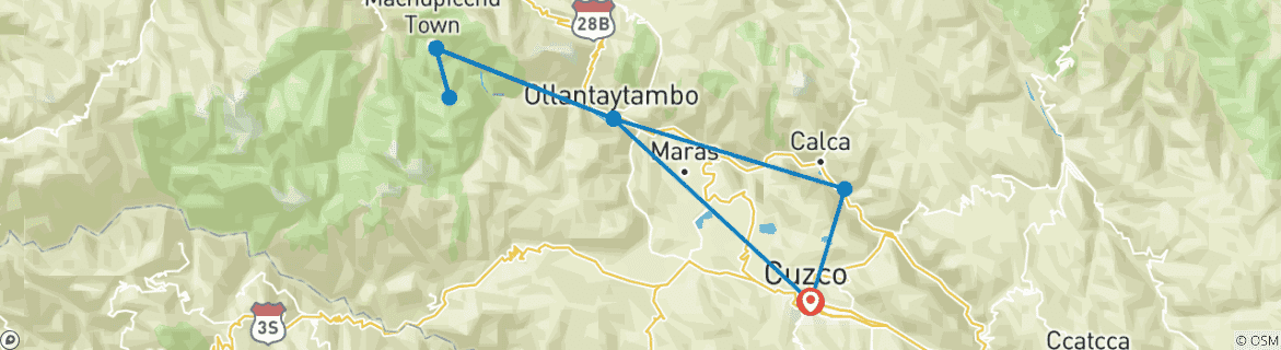 Imagen de un mapa que muestra la ruta del circuito