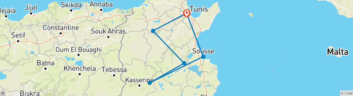 Imagen de un mapa que muestra la ruta del circuito