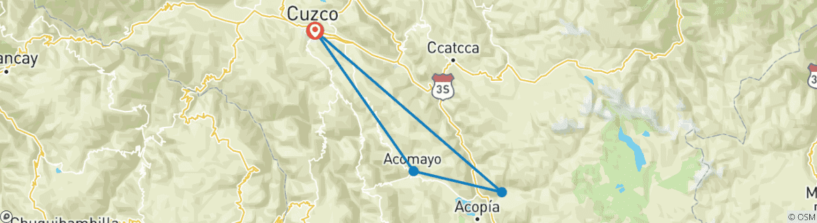 Imagen de un mapa que muestra la ruta del circuito