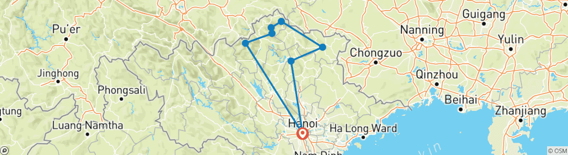 Imagen de un mapa que muestra la ruta del circuito