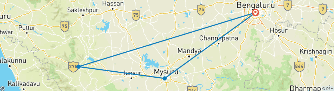 Imagen de un mapa que muestra la ruta del circuito