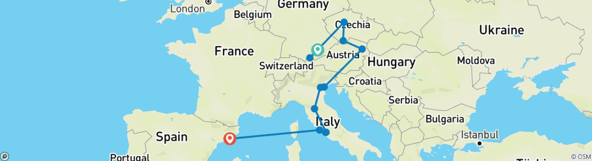 Imagen de un mapa que muestra la ruta del circuito