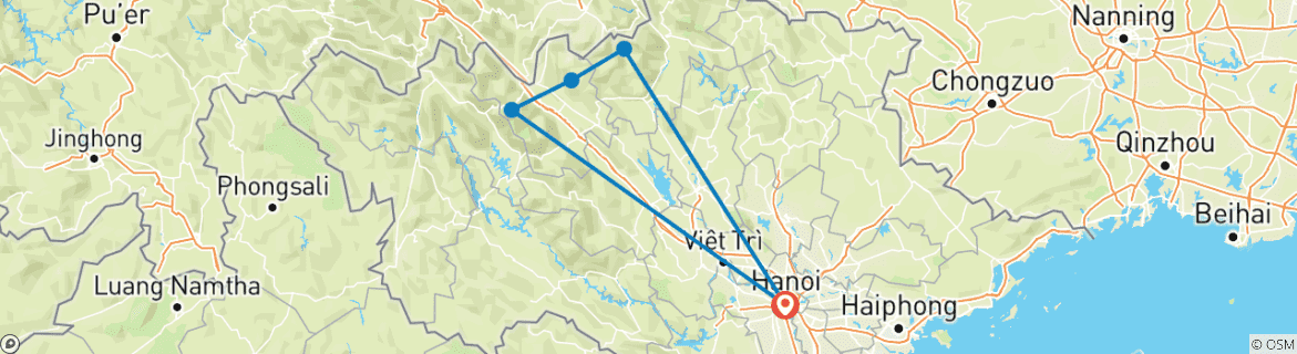 Imagen de un mapa que muestra la ruta del circuito