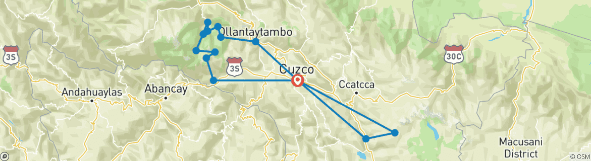 Imagen de un mapa que muestra la ruta del circuito