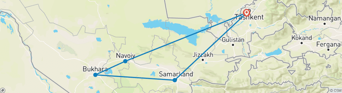 Imagen de un mapa que muestra la ruta del circuito