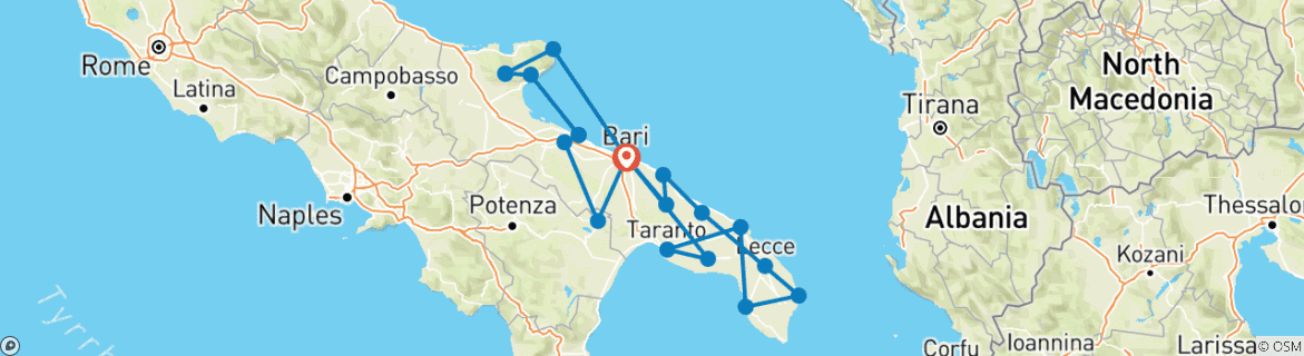 Imagen de un mapa que muestra la ruta del circuito