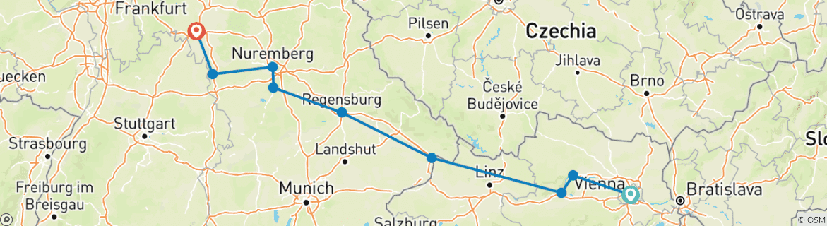 Imagen de un mapa que muestra la ruta del circuito