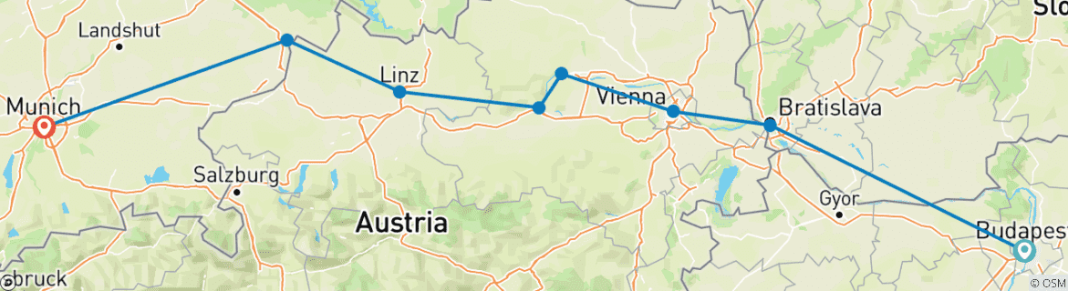 Imagen de un mapa que muestra la ruta del circuito