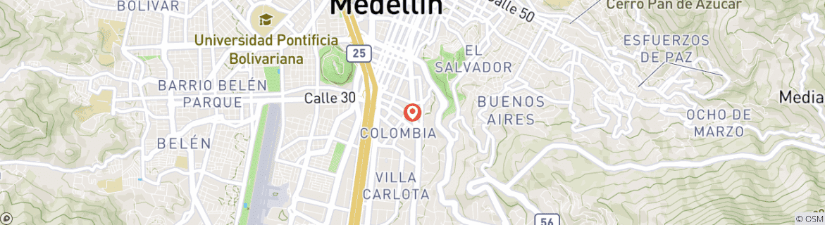 Carte du circuit Visite privée de 4 jours de la ville de Medellín