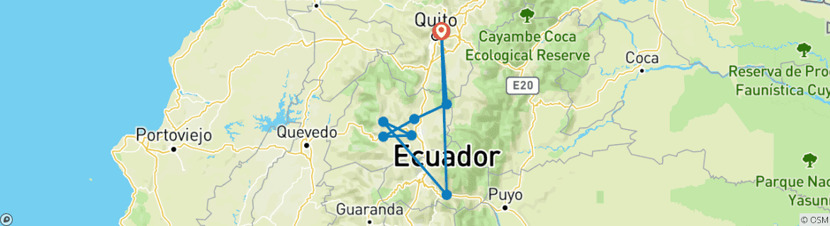 Imagen de un mapa que muestra la ruta del circuito