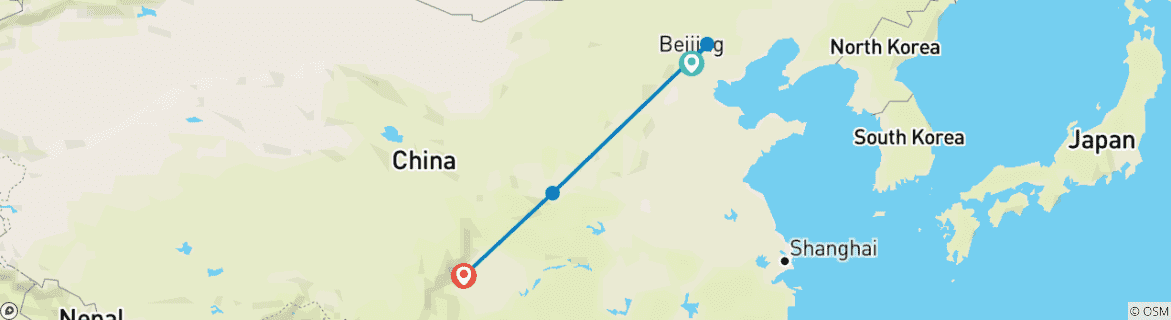 Image d'une carte montrant l'itinéraire du circuit