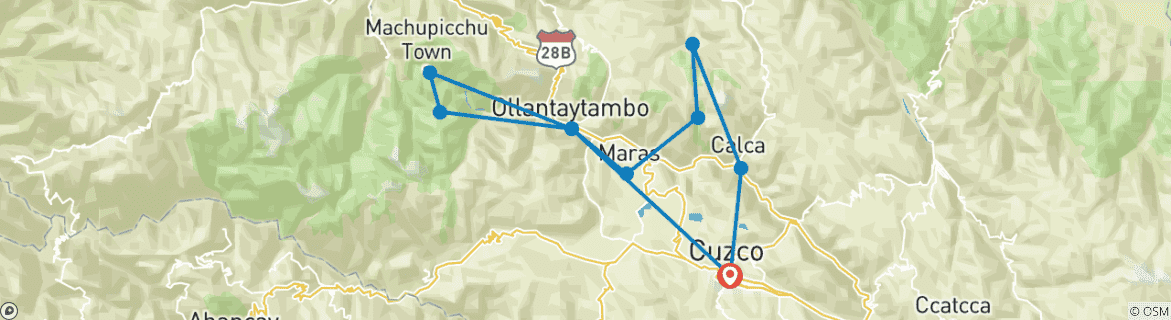 Imagen de un mapa que muestra la ruta del circuito