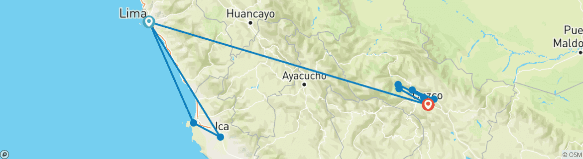 Imagen de un mapa que muestra la ruta del circuito