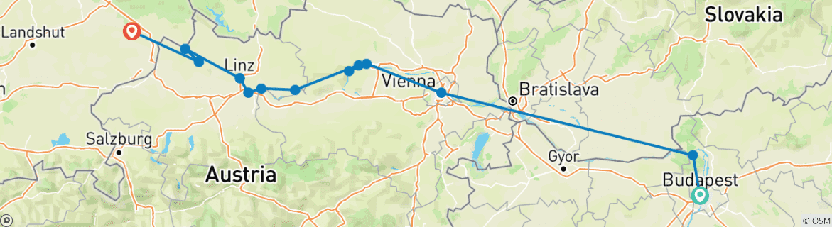 Imagen de un mapa que muestra la ruta del circuito