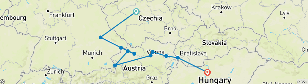 Imagen de un mapa que muestra la ruta del circuito