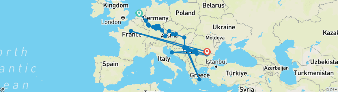 Imagen de un mapa que muestra la ruta del circuito