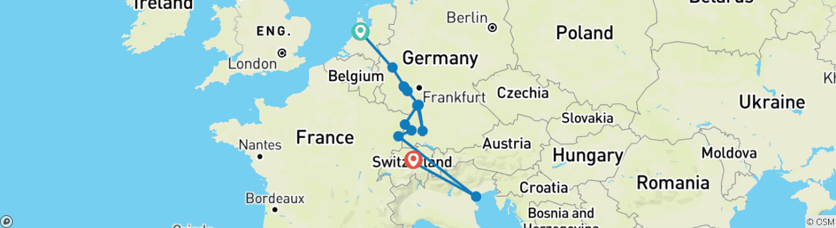 Imagen de un mapa que muestra la ruta del circuito