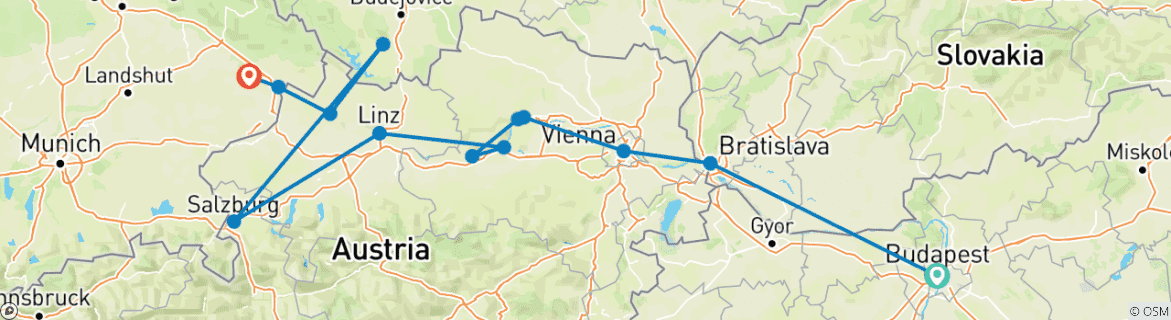 Imagen de un mapa que muestra la ruta del circuito