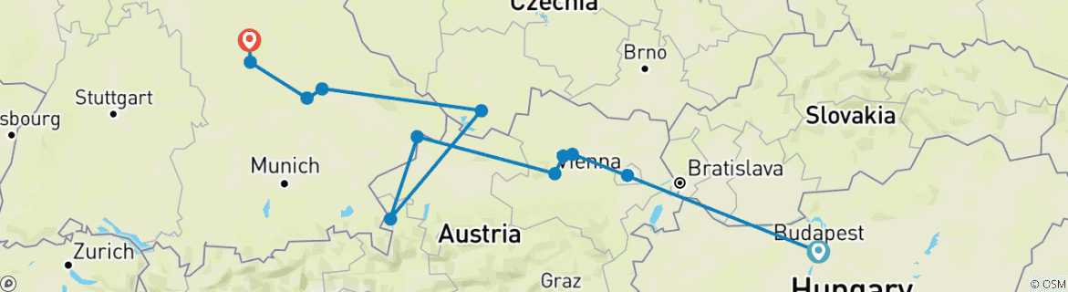 Imagen de un mapa que muestra la ruta del circuito