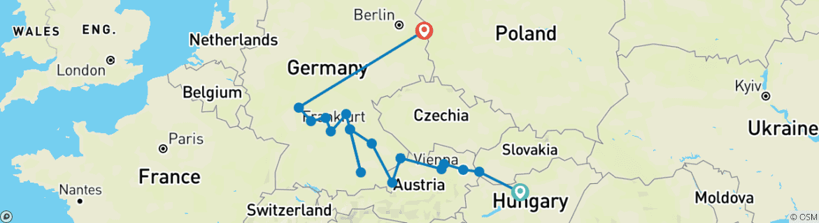 Imagen de un mapa que muestra la ruta del circuito