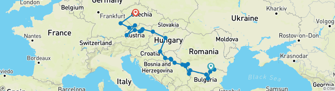 Imagen de un mapa que muestra la ruta del circuito