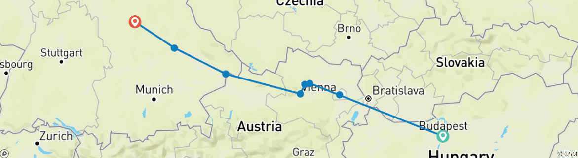 Imagen de un mapa que muestra la ruta del circuito